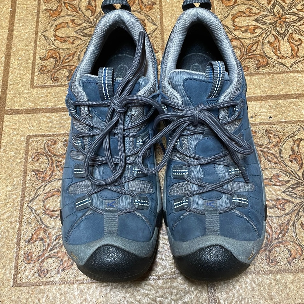 COPY - COPY - KEEN LEATHER UPPER BLUE BOOTS for women size 8